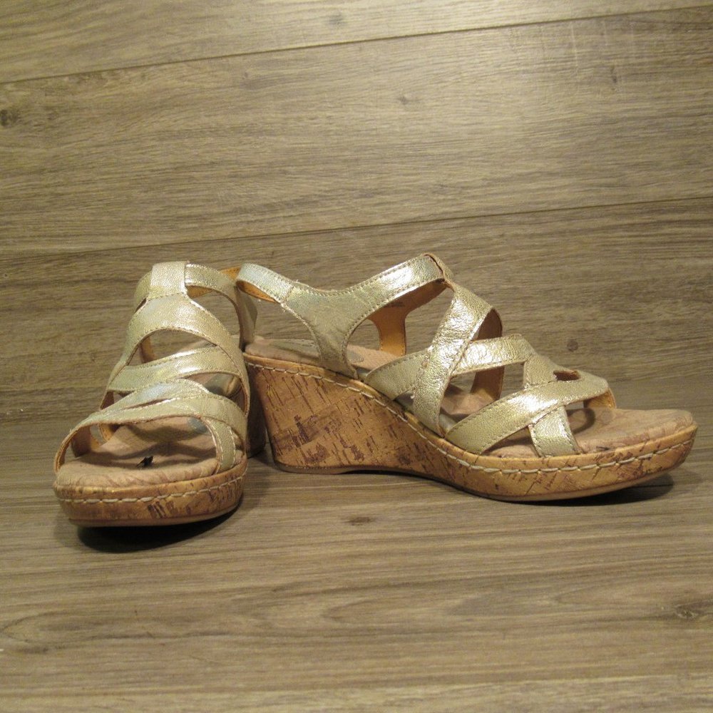 Born B.O.C Rose Gold Wedges, Size 8